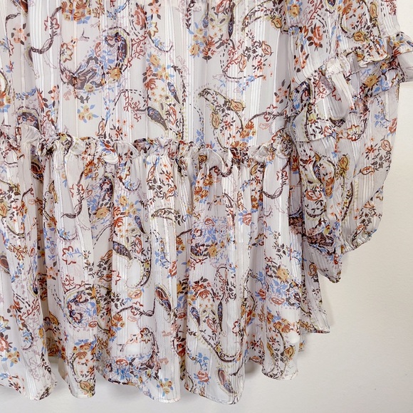 EN SAISON | RUFFLE NECK PAISLEY MINI DRESS - Picture 8 of 16